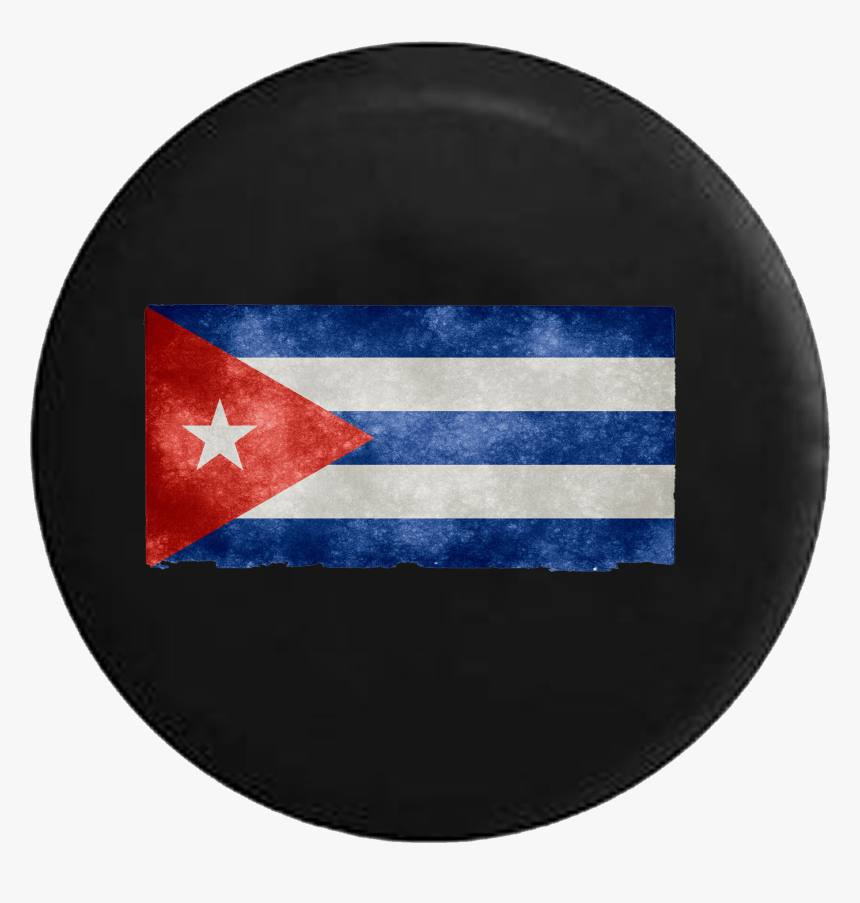 Cuban Flag Distressed And Tattered Cuba Castro Jeep - Circle, HD Png Download, Free Download