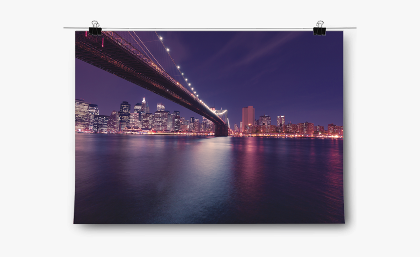 Brooklyn Bridge Nyc Long Exposure - New York Night Wallpaper Macbook Air, HD Png Download, Free Download