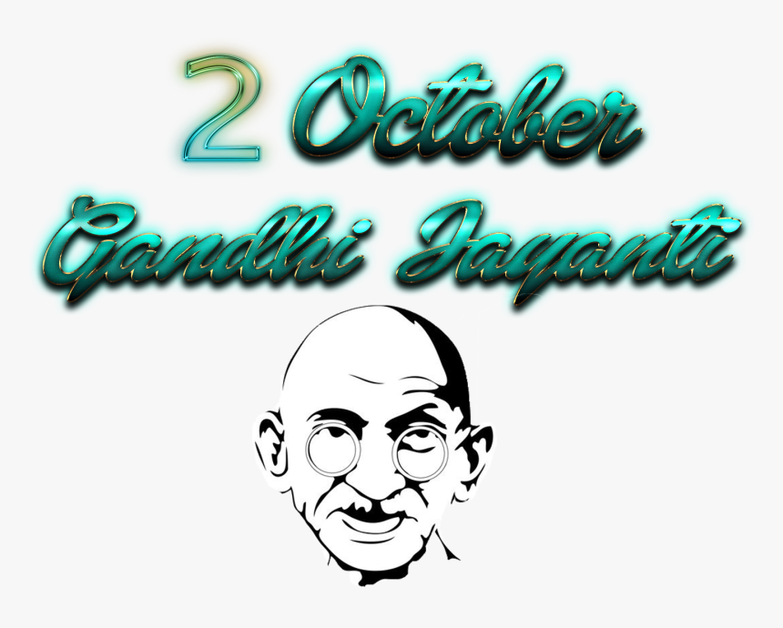 2 October Gandhi Jayanti Png Free Download - Gandhi Vector, Transparent Png, Free Download