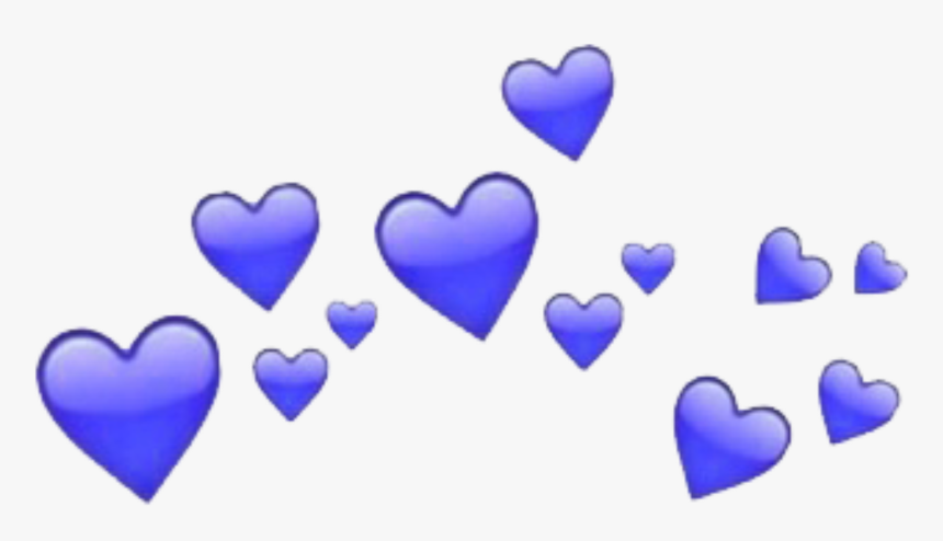 Blue Hearts Heart Crowns Heartcrown Tumblr Freetoedit - Corazones Png Emoji, Transparent Png, Free Download