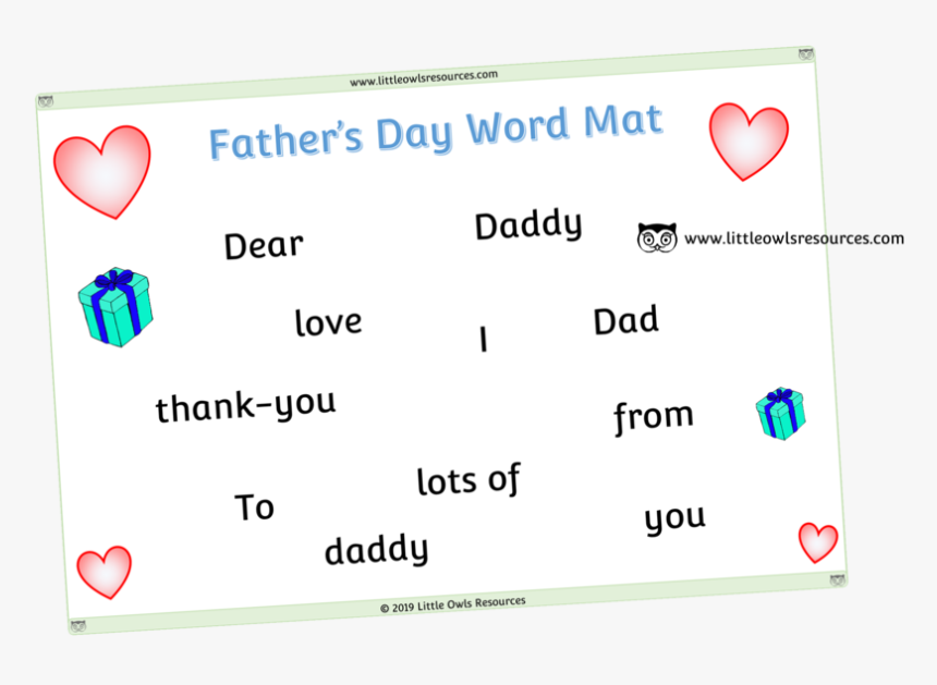 Father"s Day Word Mat Cover - Screen, HD Png Download, Free Download