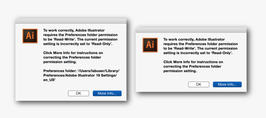 Preferences Folder Read-only Error - Ai Icon, HD Png Download, Free Download