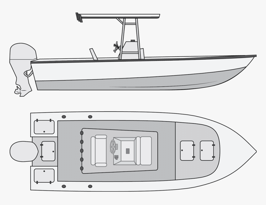 Download Types Of Fishing Boats Center Console Fishing Boat Drawings Hd Png Download Kindpng