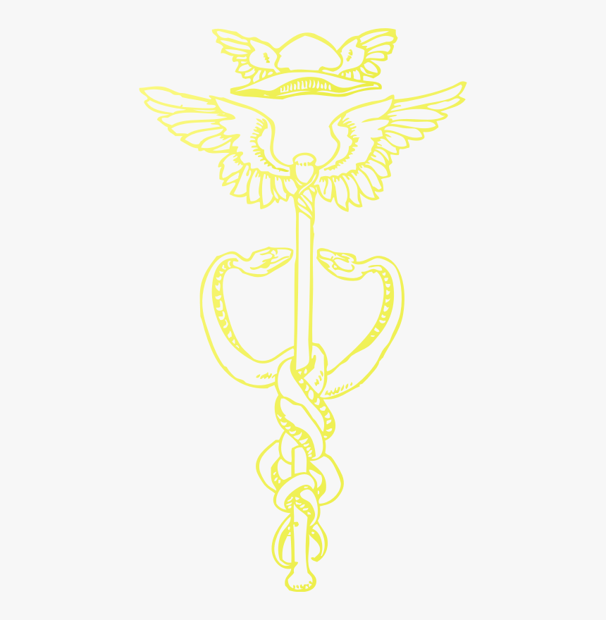 Golden Caduceus - Illustration, HD Png Download, Free Download