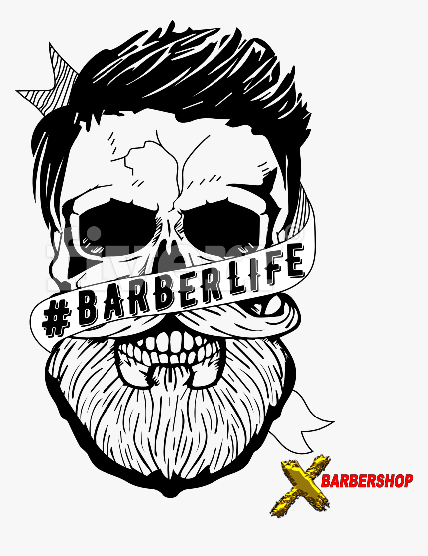 Drawn Beard Barber Shop - Hipster Uomo Disegno, HD Png Download, Free Download