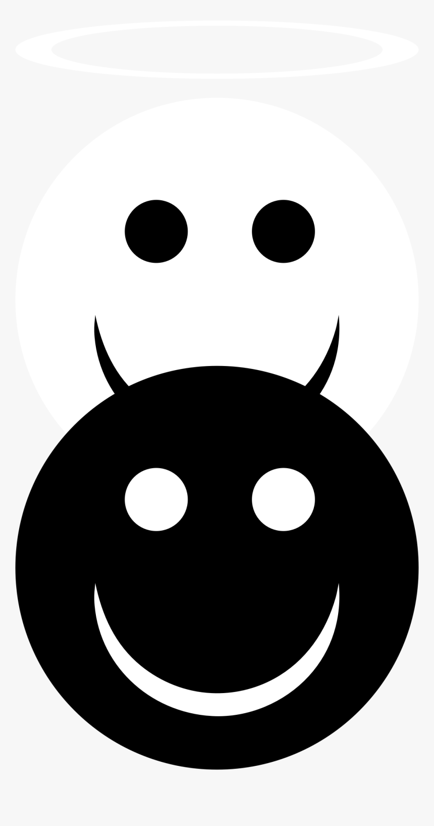 No Background Big Image - Good And Evil Emoji, HD Png Download, Free Download