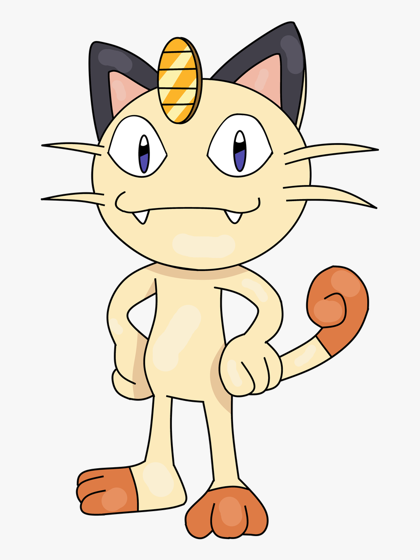 Meowth Transparent Pokemon Yellow Pokemon Team Rocket Cat HD Png Download Kindpng