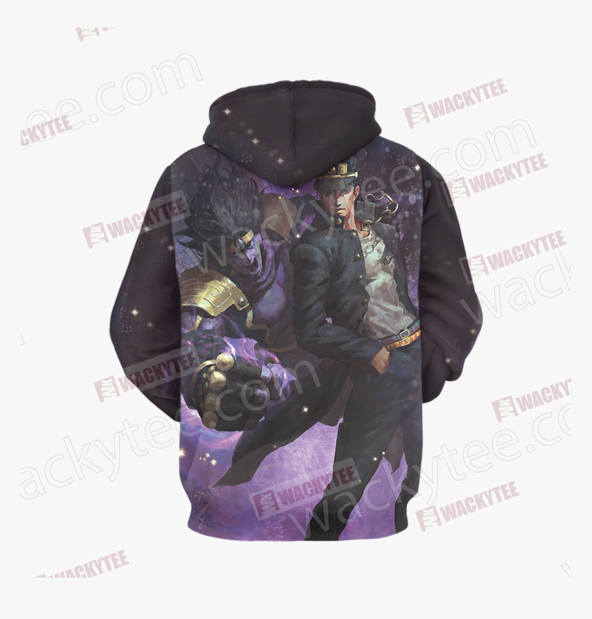 Jojo"s Bizarre Adventure Jotaro Kujo And Star Platinum - Hoodie, HD Png Download, Free Download