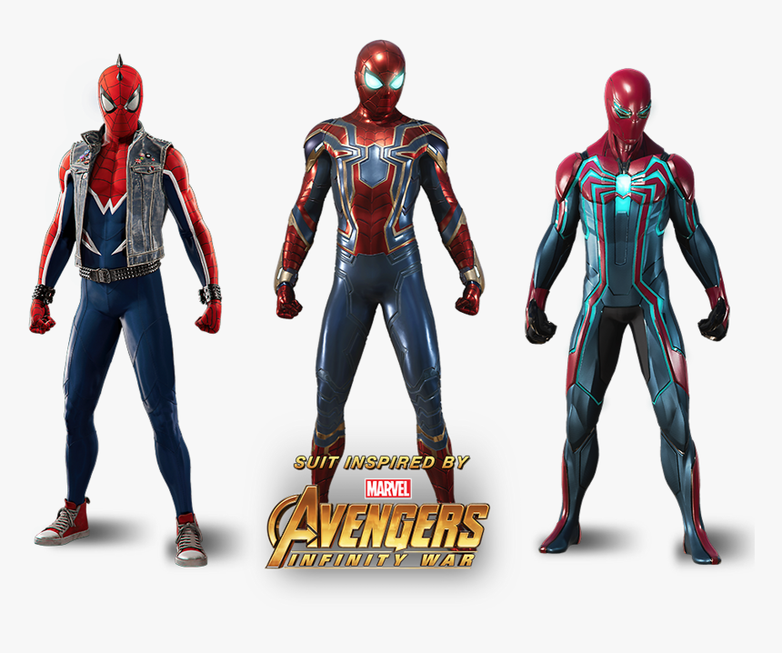 No Caption Provided - Spider Man Different Suits, HD Png Download, Free Download