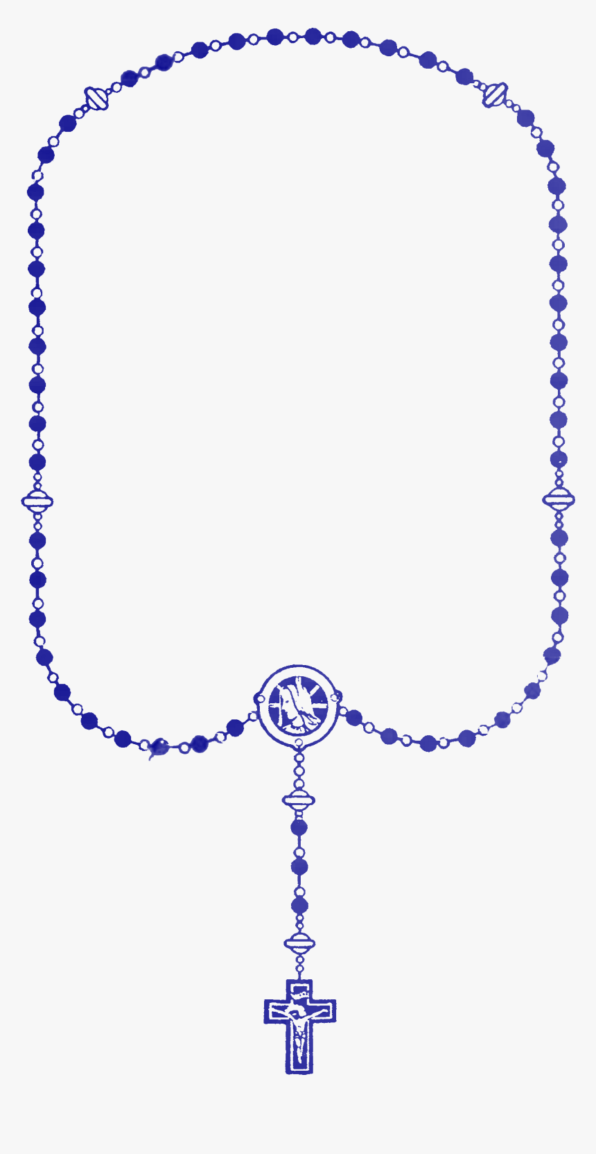File - Rosary-blue - Blue Rosary Clip Art, HD Png Download - kindpng.