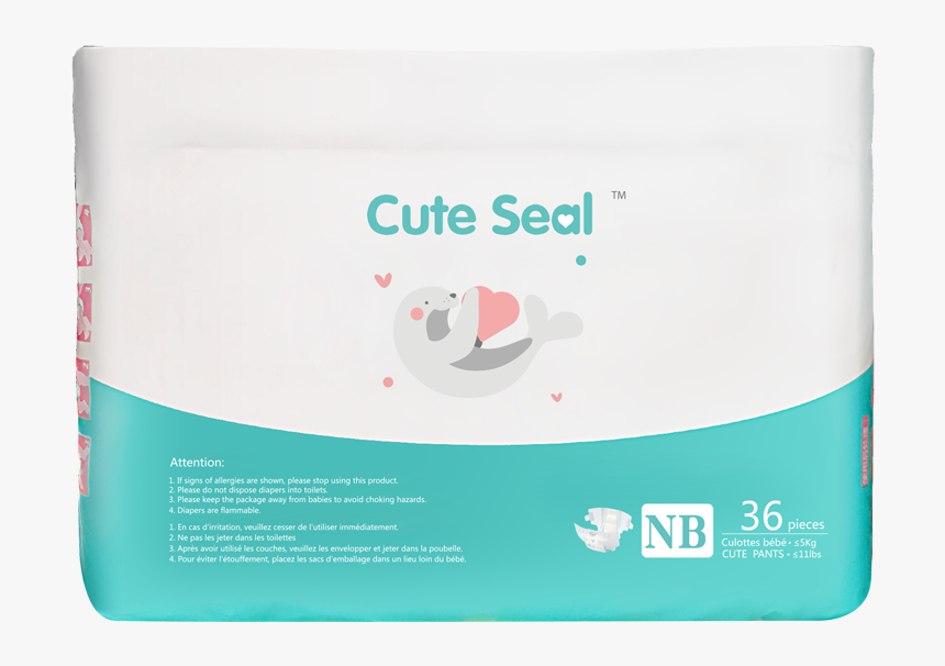 Cute Seal Diaper - Label, HD Png Download, Free Download