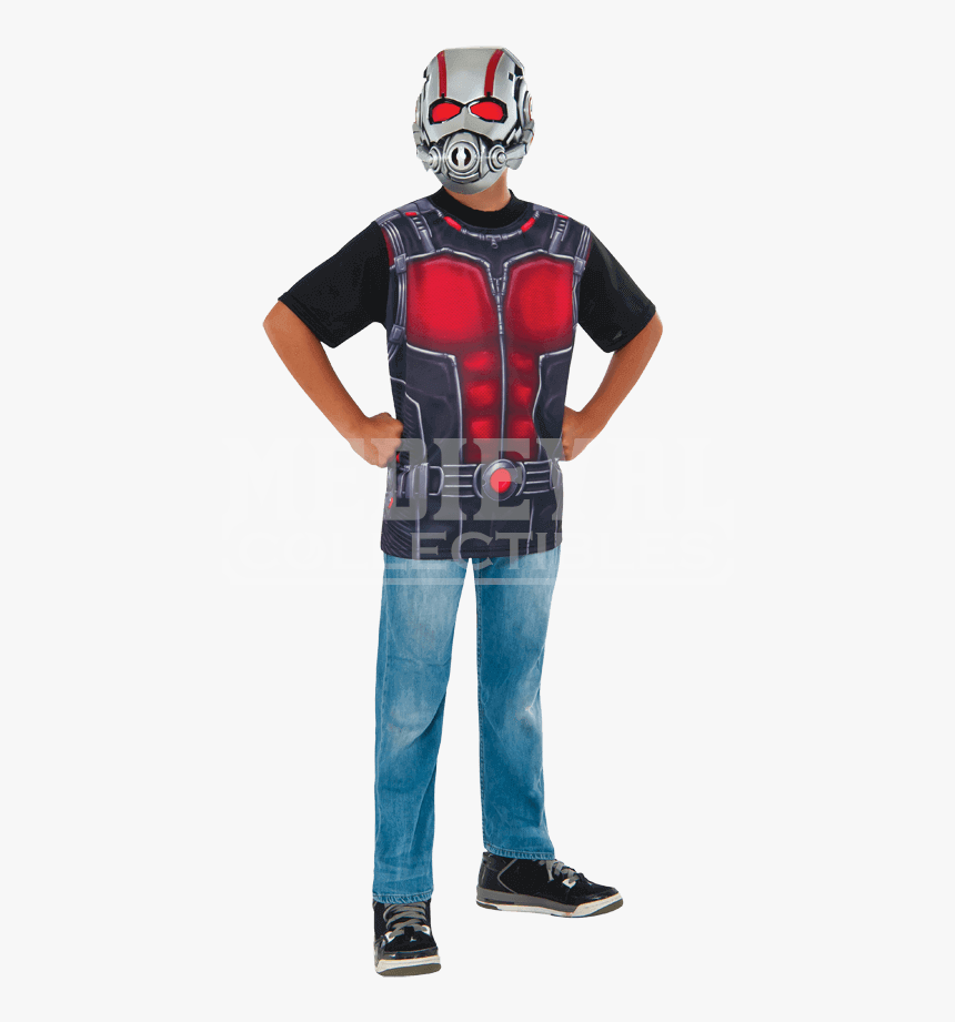 Kids Ant-man Costume Top And Mask - Disfraz De Ant Man, HD Png Download, Free Download