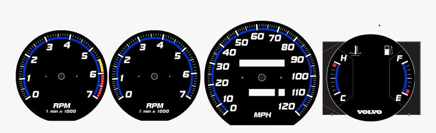 100 [ Volvo Logo Png ] - Volvo 240 Aftermarket Instrument Cluster, Transparent Png, Free Download