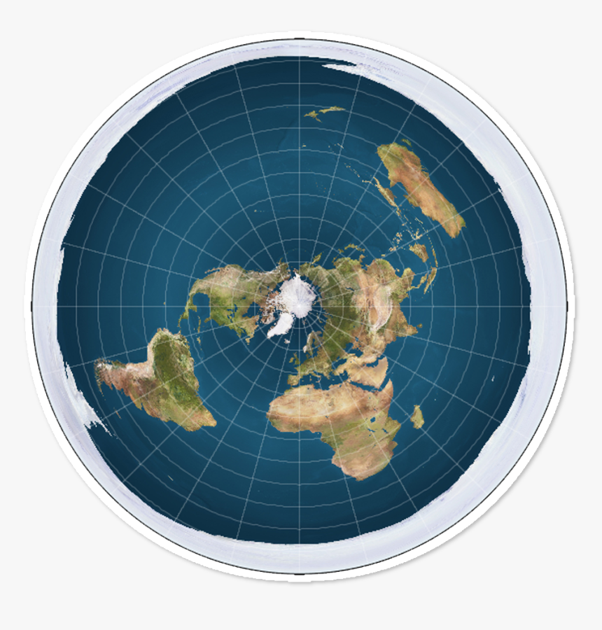 Flat Earth Society World Map - Flat Earth Map, HD Png Download, Free Download