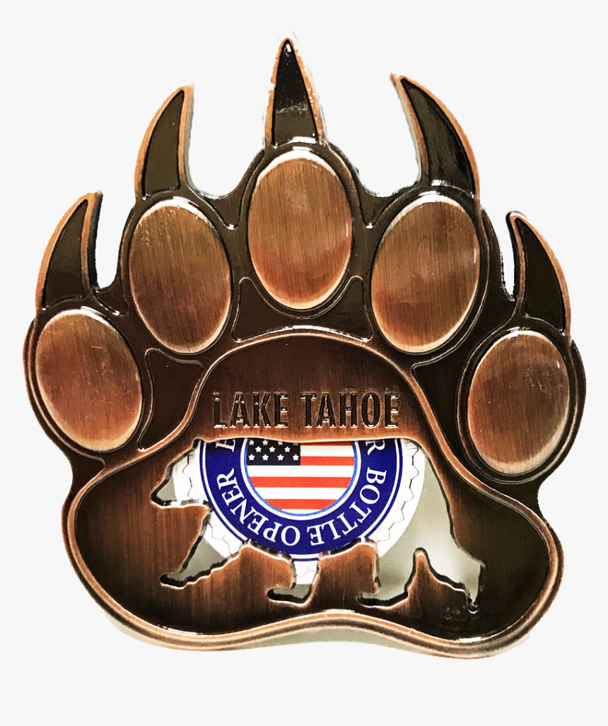 Souvenir Magnet Bear Claw Bottle Opener Lake Tahoe - Emblem, HD Png Download, Free Download