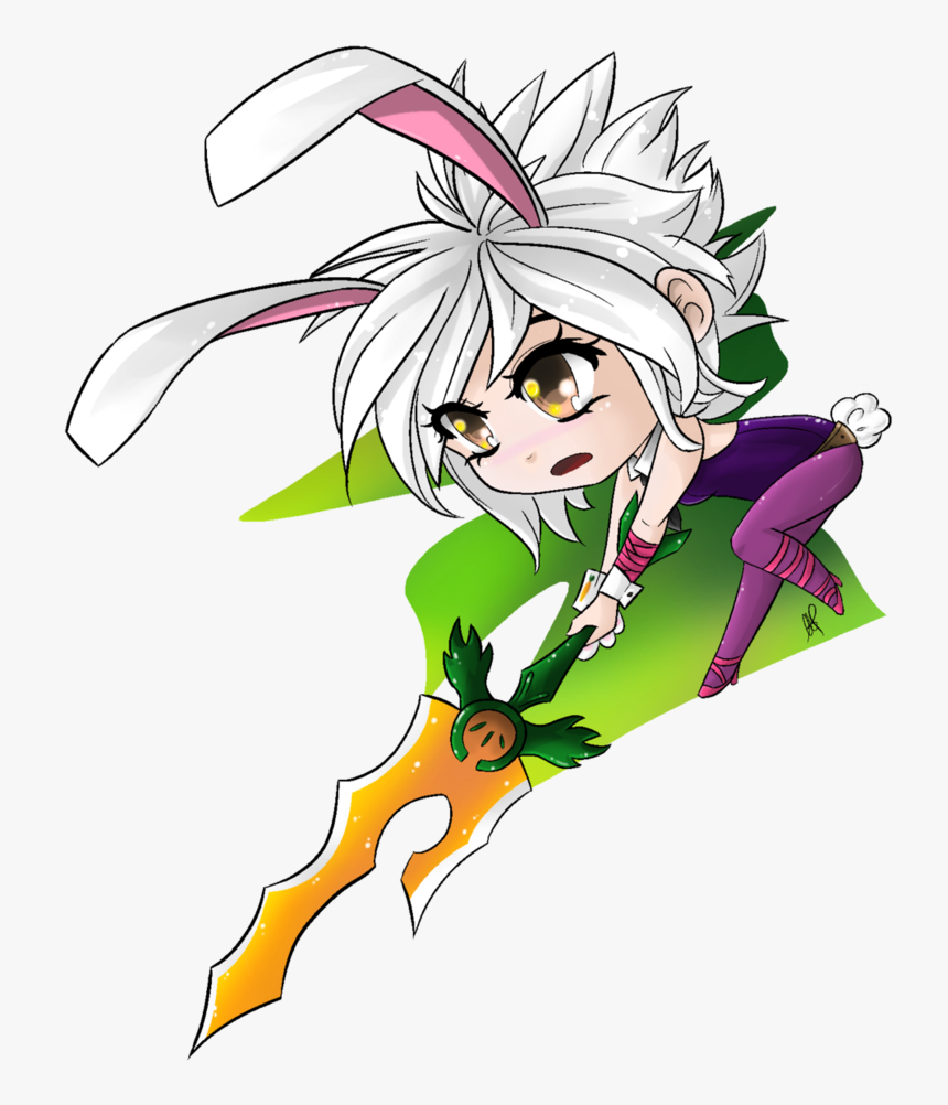 Rengar Drawing Dragon Blade Riven Jpg Black And White - Battle Bunny Riven Emoji, HD Png Download, Free Download