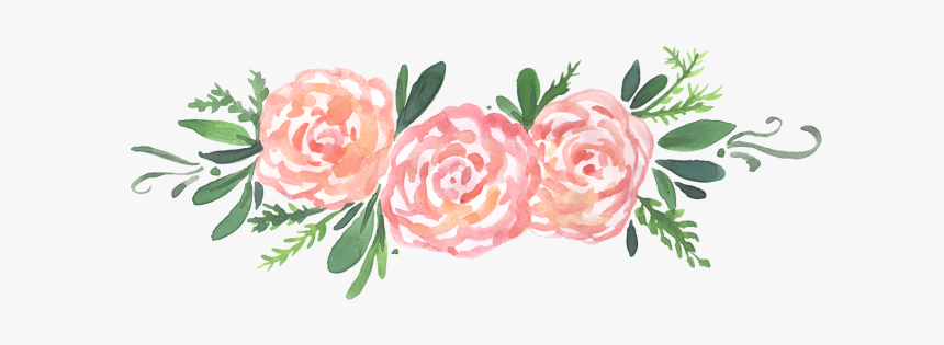 Pink,rose,flower,rose Family,plant,garden Roses,cut - Transparent Background Watercolor Flowers Png, Png Download, Free Download