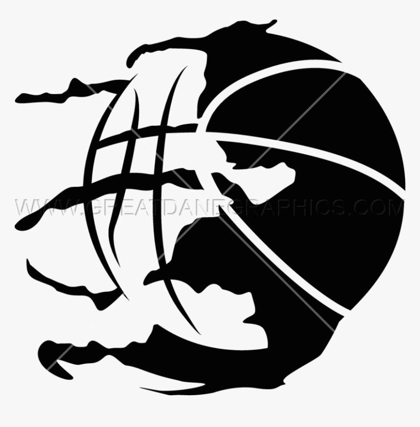 Basketball Transparent Black - Black And White Transparent Background ...