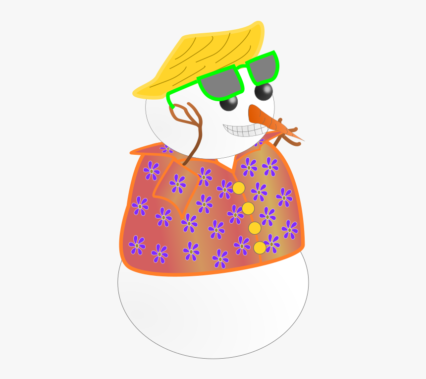 Frosty In Hawaii - Hawaiian Snowman Clipart, HD Png Download, Free Download