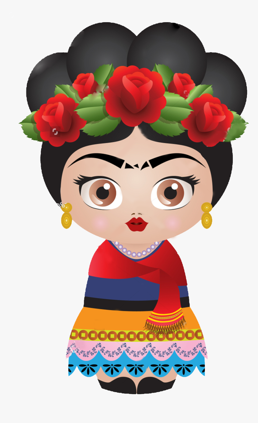 Cute Frida Kahlo Cartoon - Cartoon Cute Frida Kahlo, HD Png Download