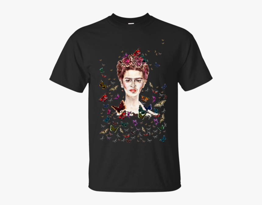 Frida Kahlo Mexico T Shirt & Hoodie - Frida Kahlo Flowers Butterflies, HD Png Download, Free Download