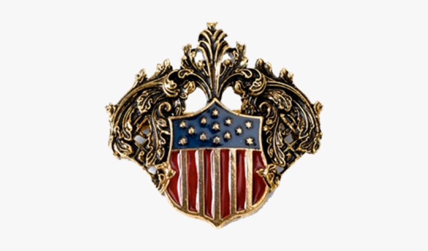 Shield Gold Lapel Pin - Flag Of The United States, HD Png Download, Free Download