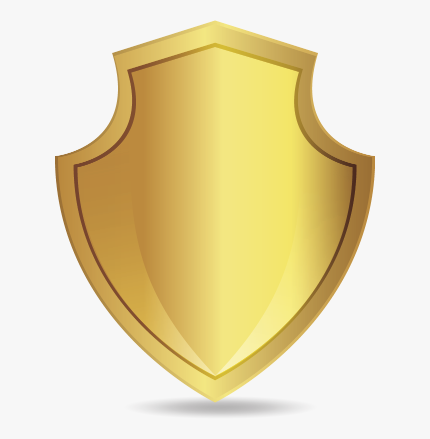 Golden Shield Badge - Shield, HD Png Download, Free Download