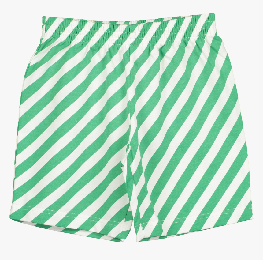 Shorts, Vanilla & Grass Green, Diagonal Stripes , Png - Board Short, Transparent Png, Free Download