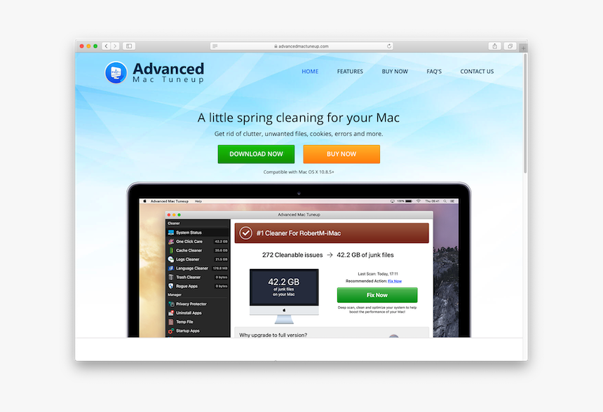 Advanced Mac Tuneup Website - Computer Program, HD Png Download, Free Download