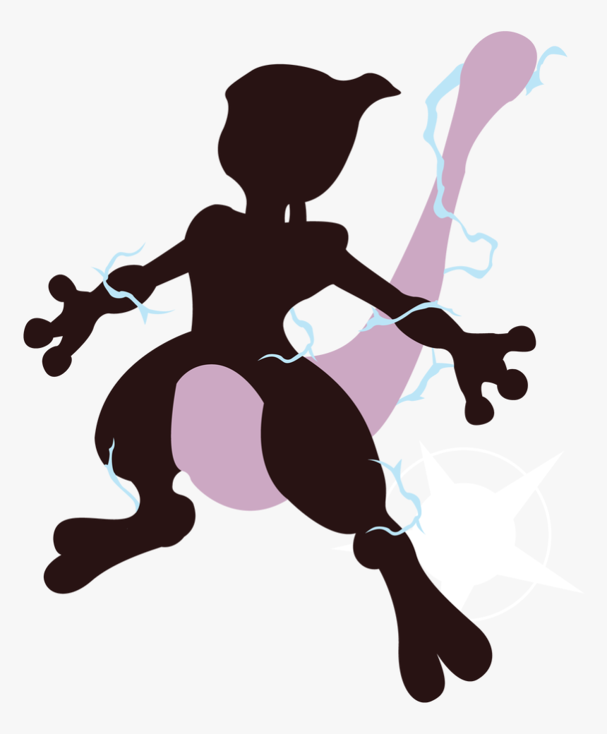 Transparent Smash Ball Png - Mewtwo Silhouette, Png Download, Free Download