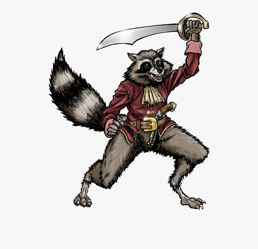 Raccoon Pirate By Stvnhthr - Raccoon Pirate, HD Png Download, Free Download