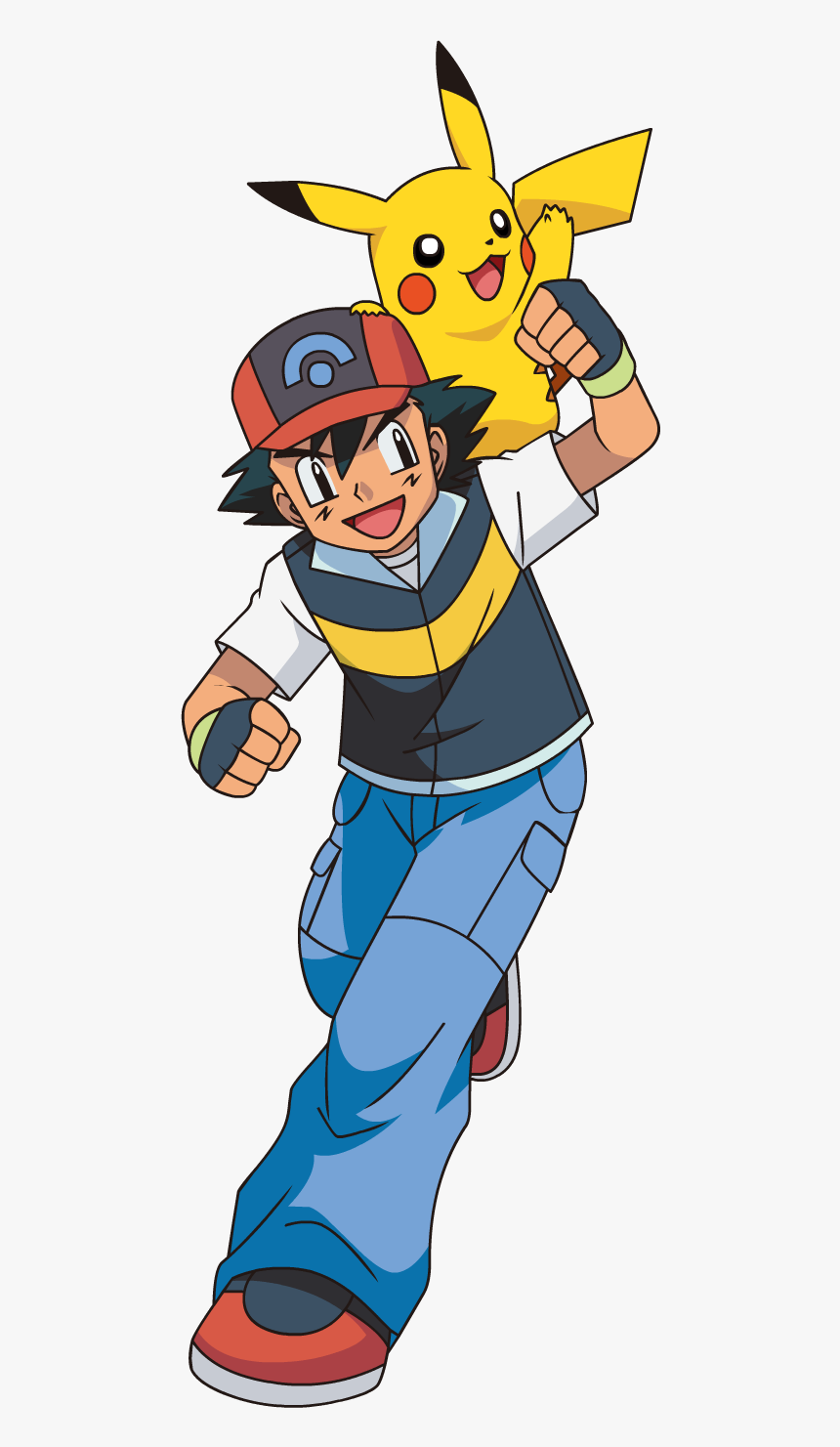 Pokemon Ash Png For Kids - Ash And Pikachu Sinnoh, Transparent Png, Free Download