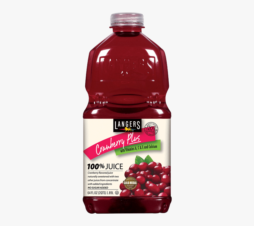 Langer"s Cranberry Juice - Cranberry Raspberry Juice Cocktail, HD Png Download, Free Download