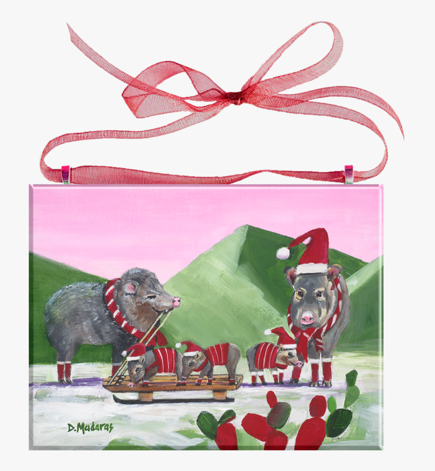 Javelina Holiday Glass Ornament - Working Animal, HD Png Download, Free Download