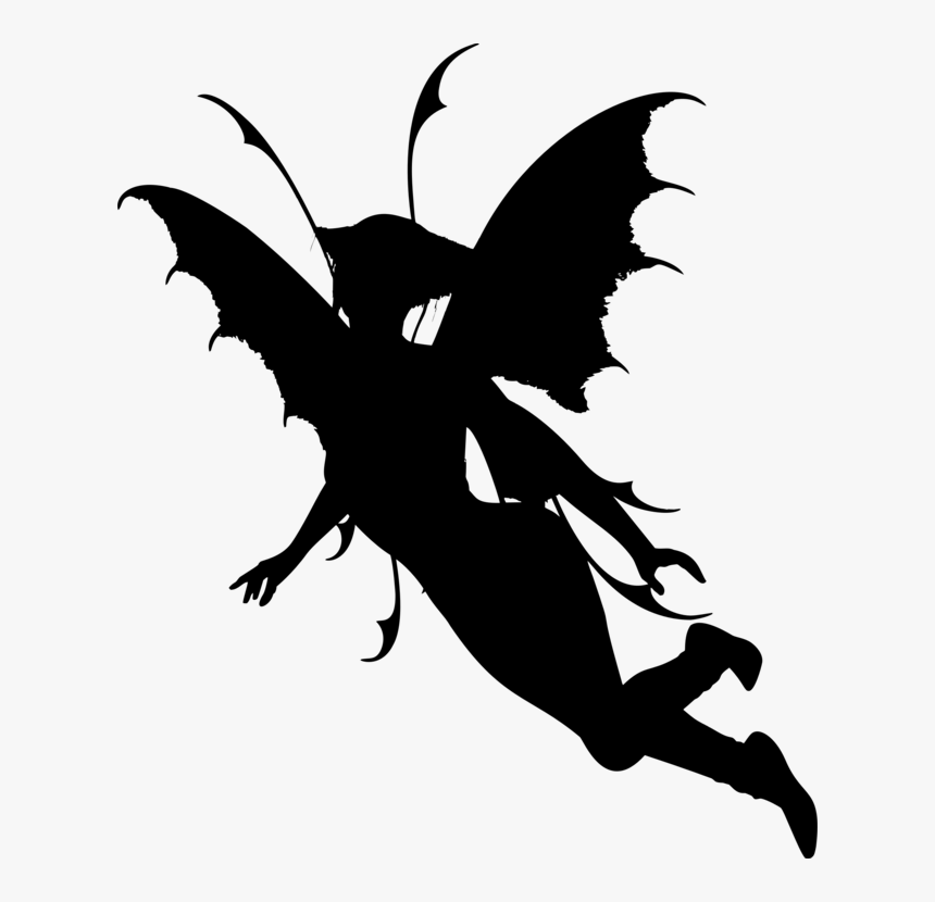 Fairy Silhouette Png - Fairy Flying Silhouette Png, Transparent Png, Free Download