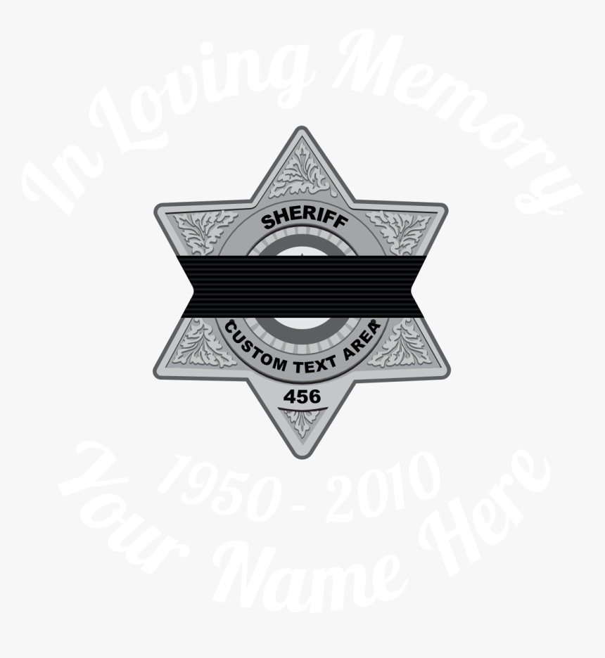 Silver Sheriff Badge With Black Band In Loving Memory - Washington County Sheriff Badge With Black Band, HD Png Download, Free Download