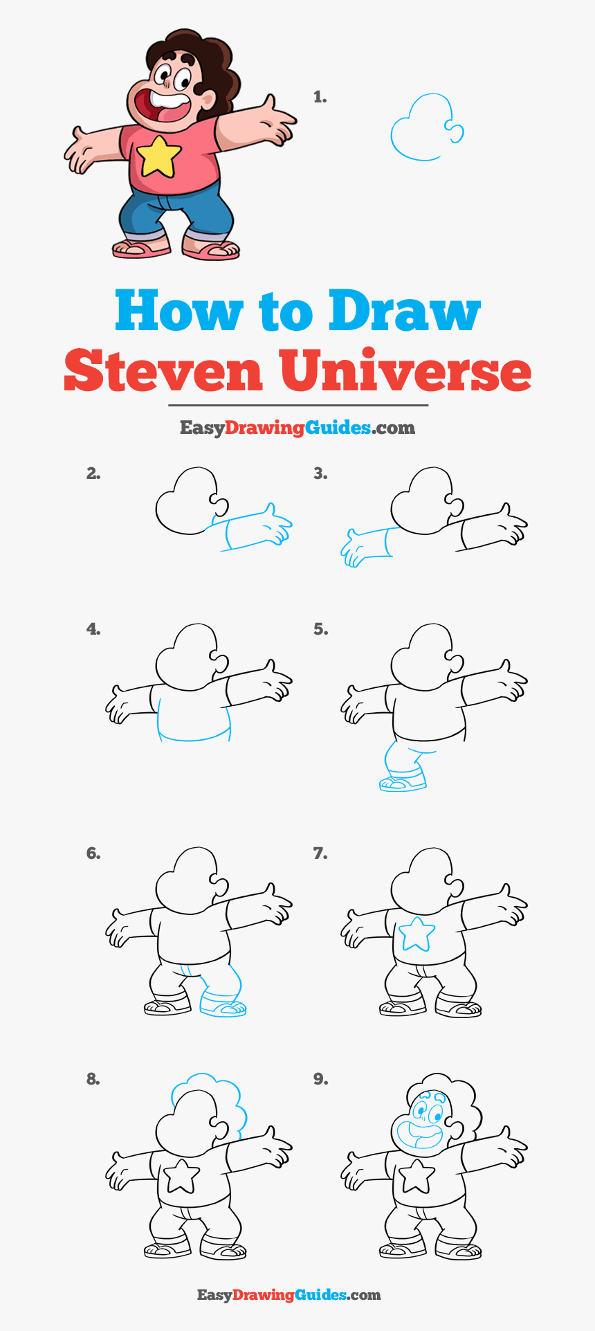 How To Draw Steven Universe - Draw Steven Universe Step By Step, HD Png Download, Free Download