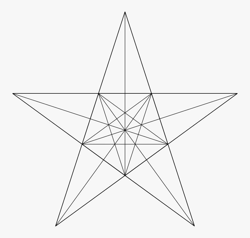 Geometric Star Wireframe - Transparent Geometric Star, HD Png Download, Free Download