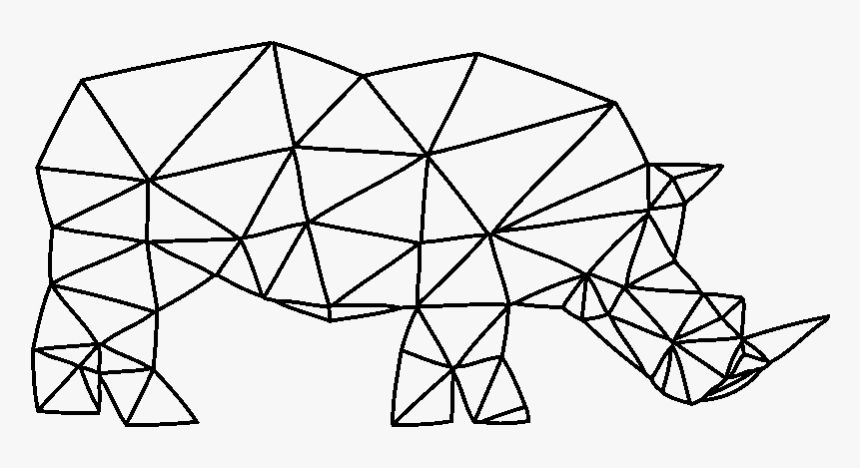 geometric angular rhino black and white lines minimalist png transparent png kindpng geometric angular rhino black and white