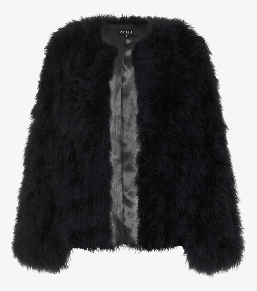 Black Feather Jacket - Fur Clothing, HD Png Download, Free Download