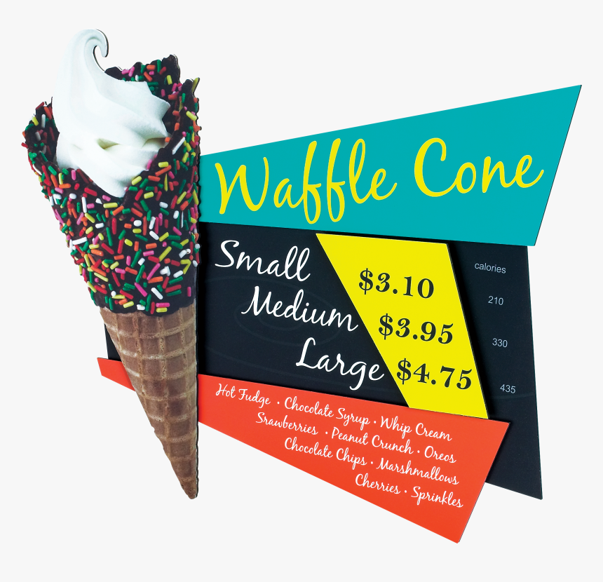 3d Waffle Cone Menu, HD Png Download, Free Download