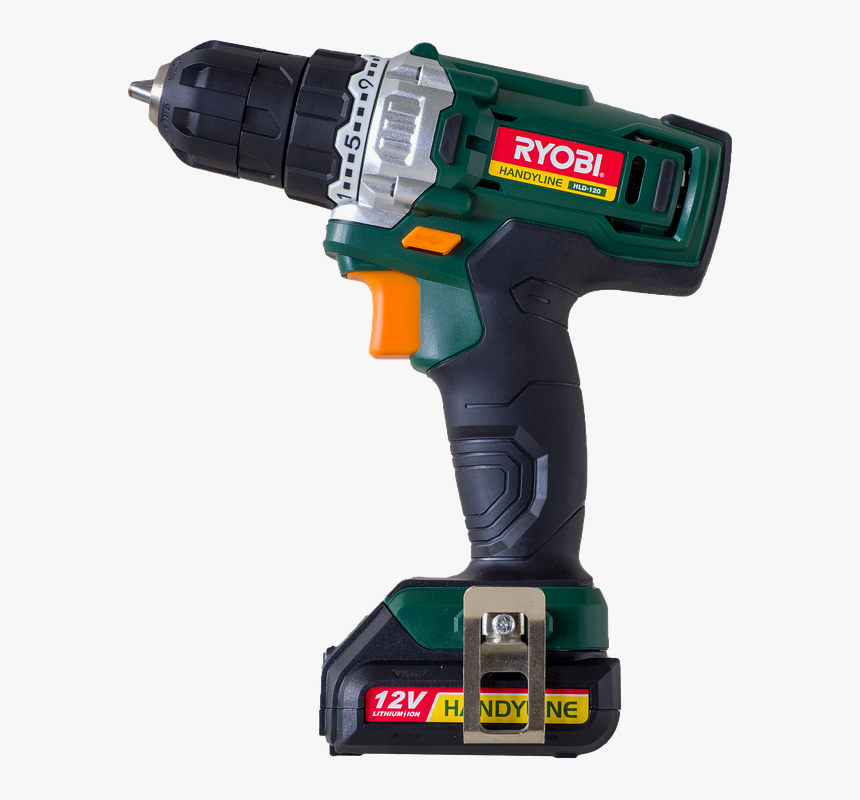 Drill, Tool, Screwdriver, Battery, Isolated, Cordless - Ryobi, HD Png Download, Free Download