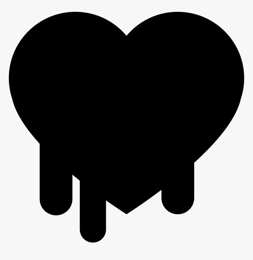 Melted Heart Symbol Of Security System - Coração Derretido, HD Png Download, Free Download