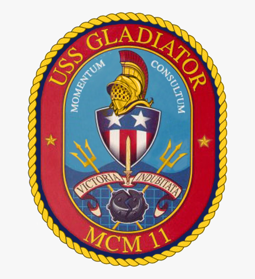 Uss Gladiator Mcm-11 Crest - Uss Gladiator Mcm 11, HD Png Download, Free Download