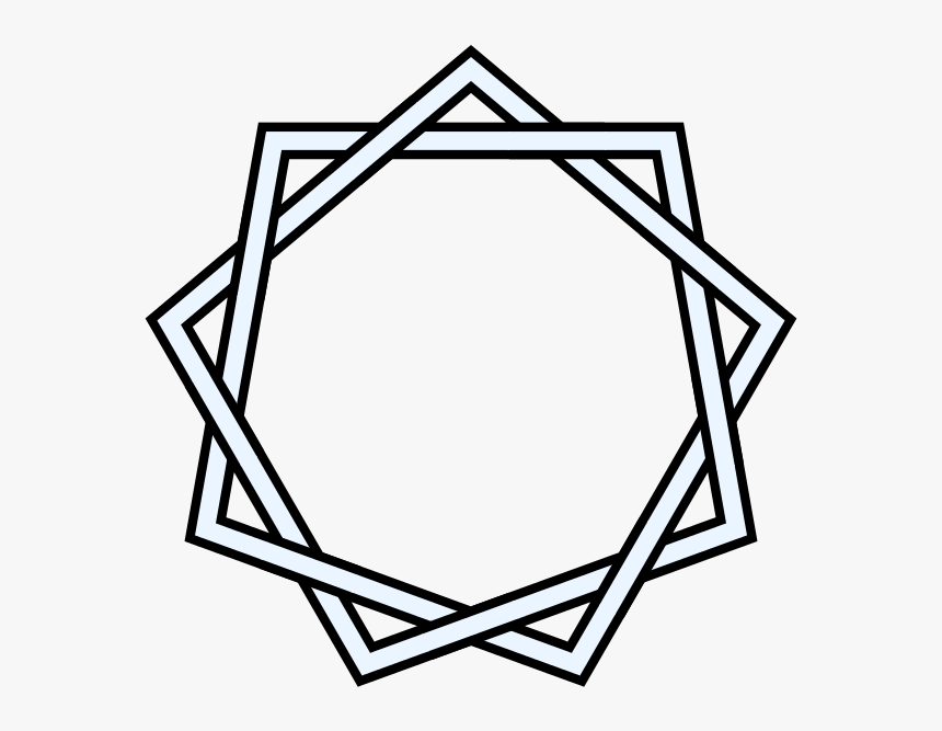 9-2 Star Polygon Interlaced - Celtic Design To Colour, HD Png Download, Free Download