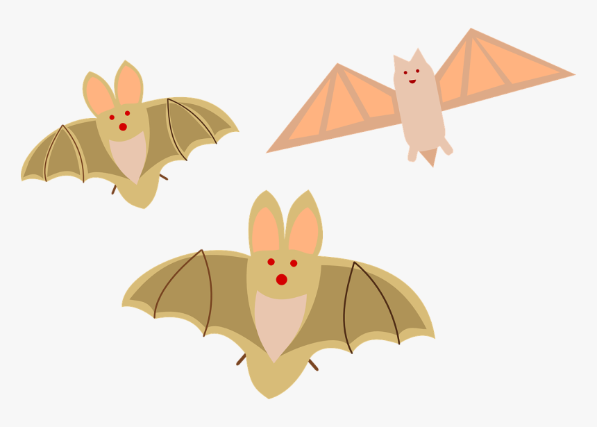 Halloween Bats Birds Free Picture - Cute Bat Clipart, HD Png Download, Free Download