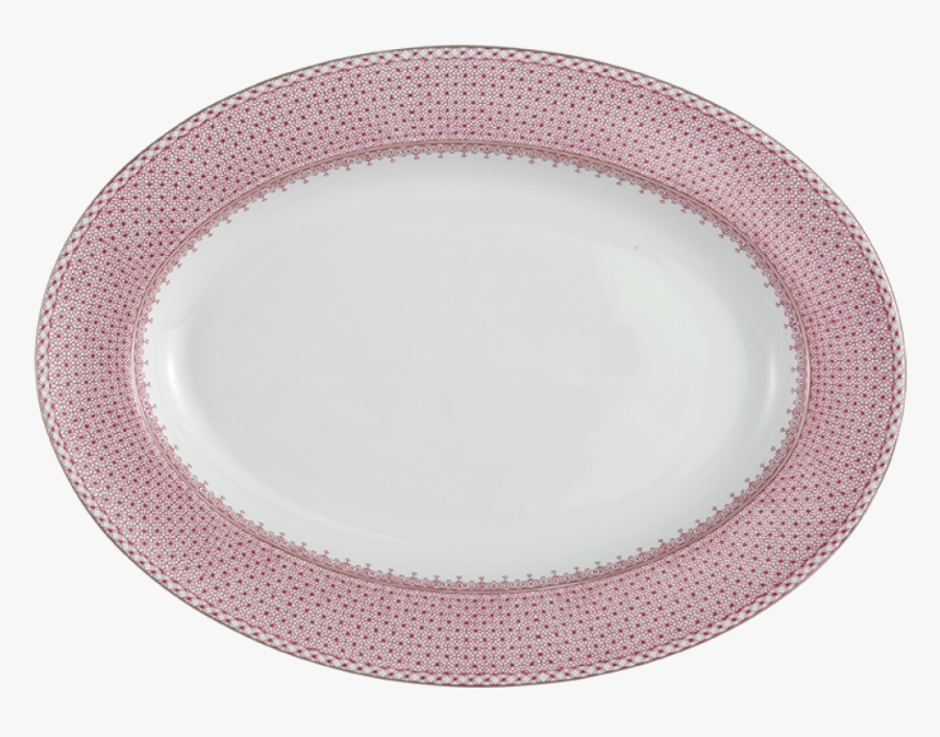 Pink Lace Oval Platter - Plate, HD Png Download, Free Download