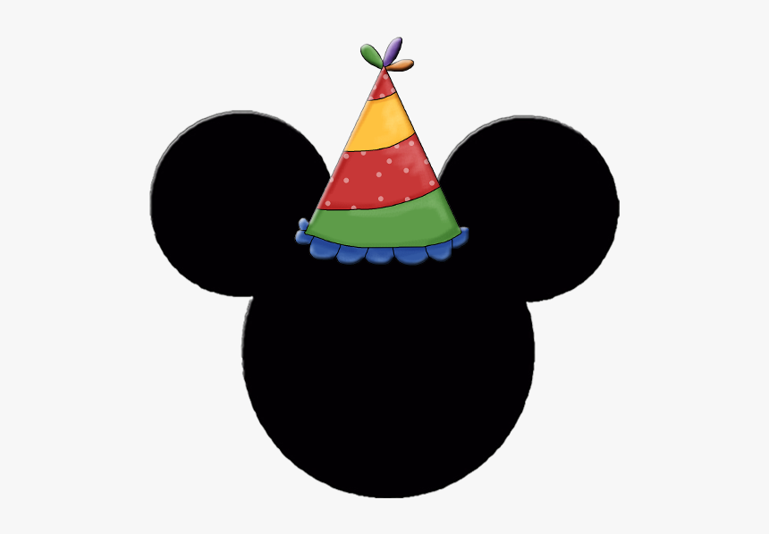 Download Mickey Mouse Minnie Mouse Party Hat Clip Art - Mickey Head With Party Hat, HD Png Download - kindpng