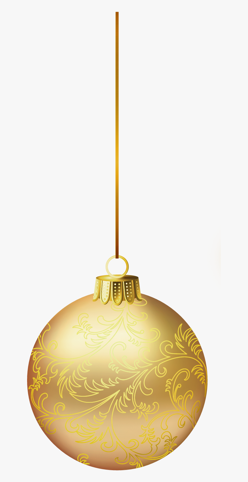 Gold Christmas Png Picture - Gold Christmas Ball Png, Transparent Png, Free Download