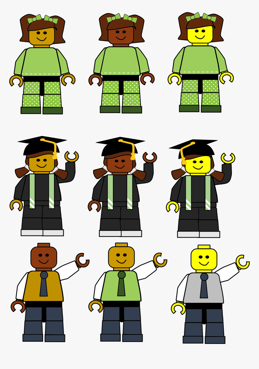 Multi Cultural Figures Icons - Vector Svg Lego People Clipart, HD Png Download, Free Download